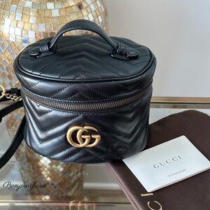 Authentic Gucci Black Quilted crossbody